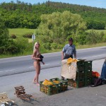 At booth vending fruits