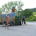 At booth vending fruits