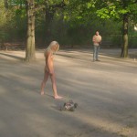 Playing petanque in a city park