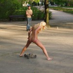 Playing petanque in a city park