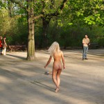 Playing petanque in a city park
