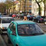 Playing petanque in a city park