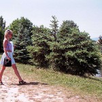 At a lake and in the residential