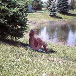 At a lake and in the residential