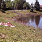 At a lake and in the residential