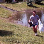 At a lake and in the residential