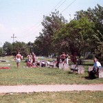 At a lake and in the residential