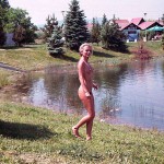 At a lake and in the residential