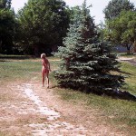 At a lake and in the residential