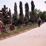 At a lake and in the residential