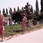 At a lake and in the residential