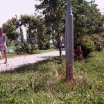 At a lake and in the residential