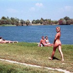 At a lake and in the residential