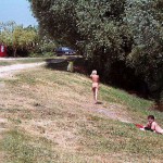 At a lake and in the residential