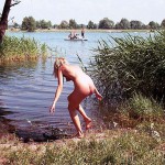 At a lake and in the residential