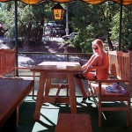 In a restaurant boat