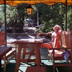 In a restaurant boat