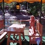 In a restaurant boat