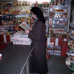 In a small kiosk supermarket
