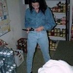 In a small kiosk supermarket