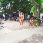 At a riverside promenade