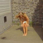 At a riverside promenade