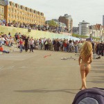 At a riverside promenade