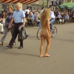 At a riverside promenade