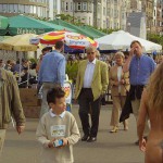 At a riverside promenade