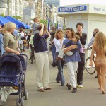 At a riverside promenade