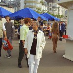 At a riverside promenade