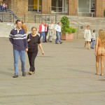 At a riverside promenade