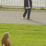 Sun tanning on a meadow