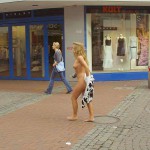 A shopping street in the city center