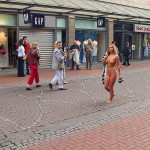 A shopping street in the city center