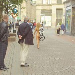 A shopping street in the city center