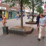 A shopping street in the city center