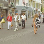 A shopping street in the city center