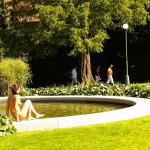 In a well frequented park