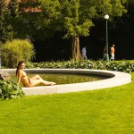 In a well frequented park