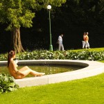 In a well frequented park