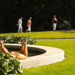 In a well frequented park