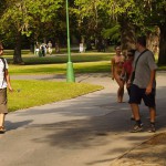 In a well frequented park