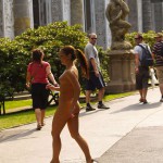 In a well frequented park