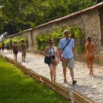 In a well frequented park