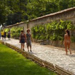 In a well frequented park