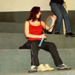 In a squash center
