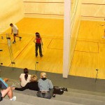 In a squash center