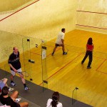 In a squash center