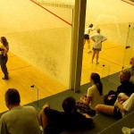 In a squash center